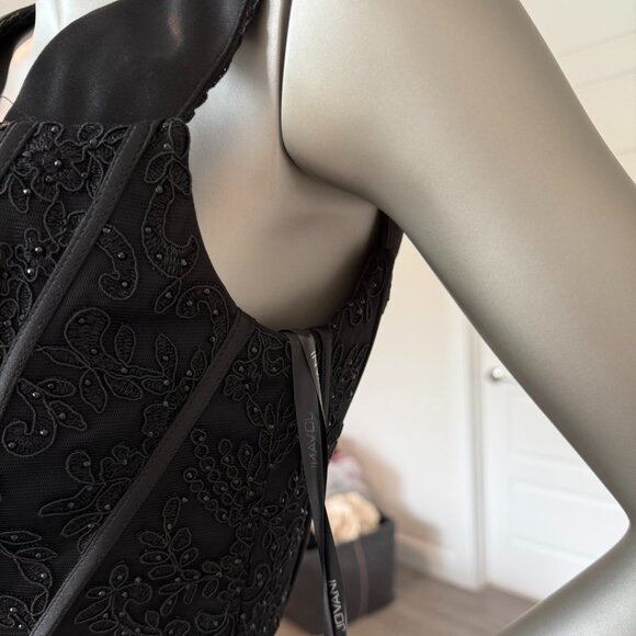 JOVANI 36402B Block Corset Off the Shoulder Long Black Prom Dress Size 6 NEW - Picture 5 of 8